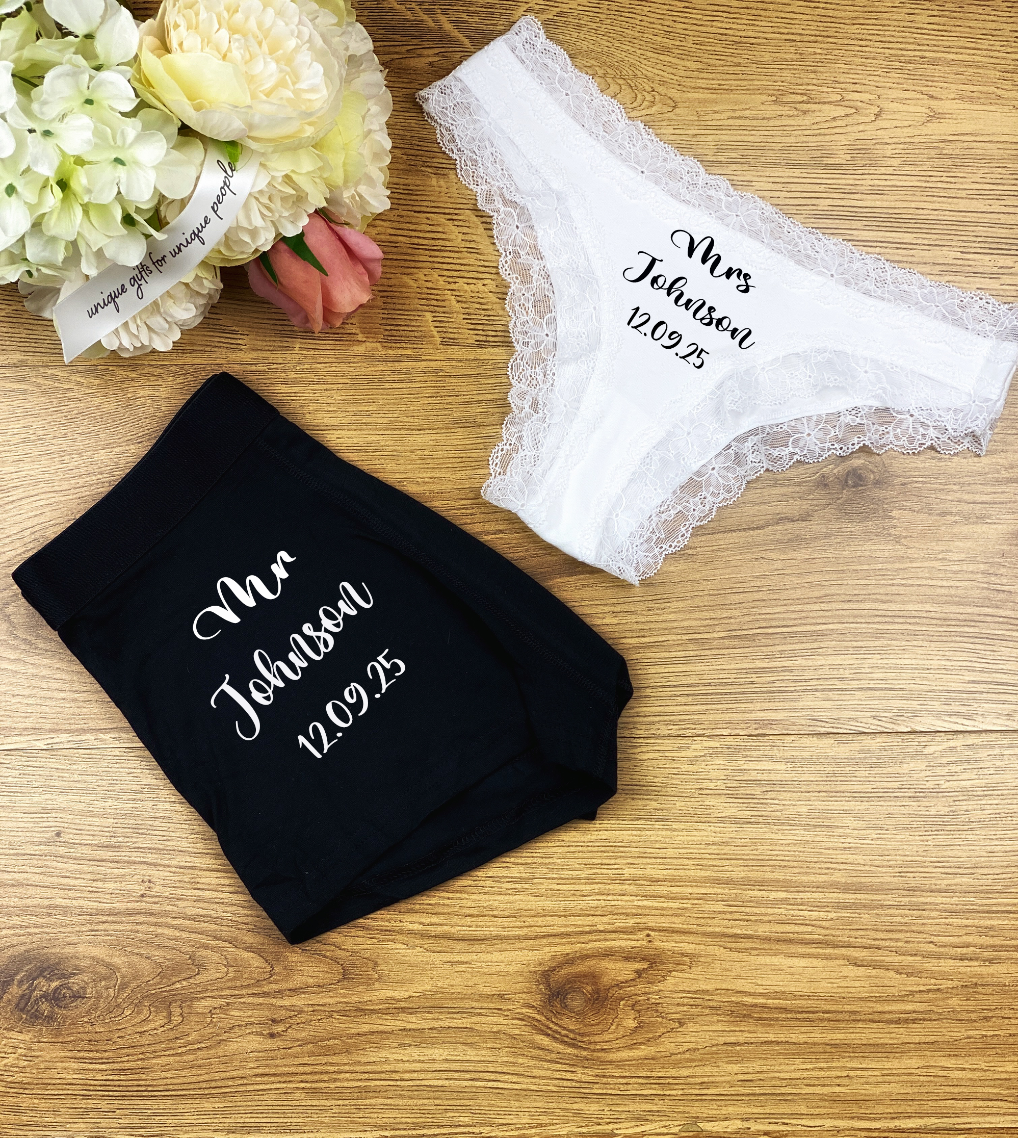 "Mr & Mrs" Wedding Underwear