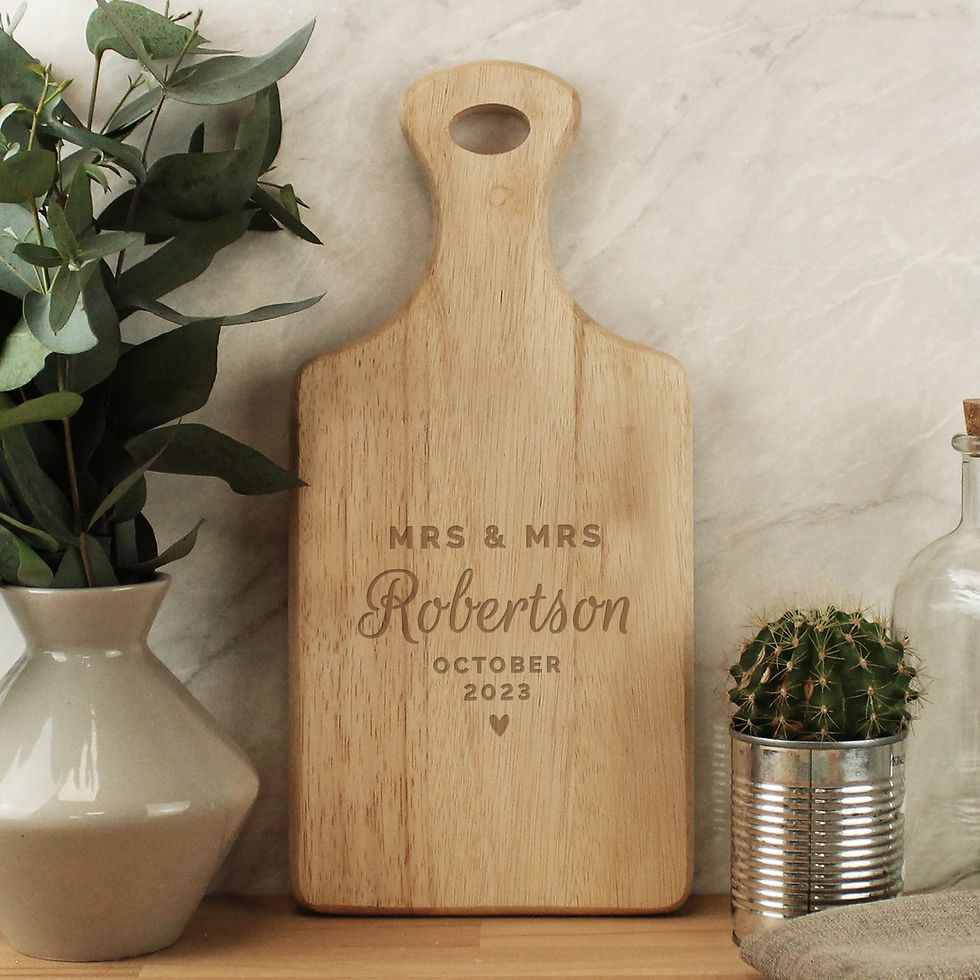 Wedding Wooden Chopping Board - Paddle Board