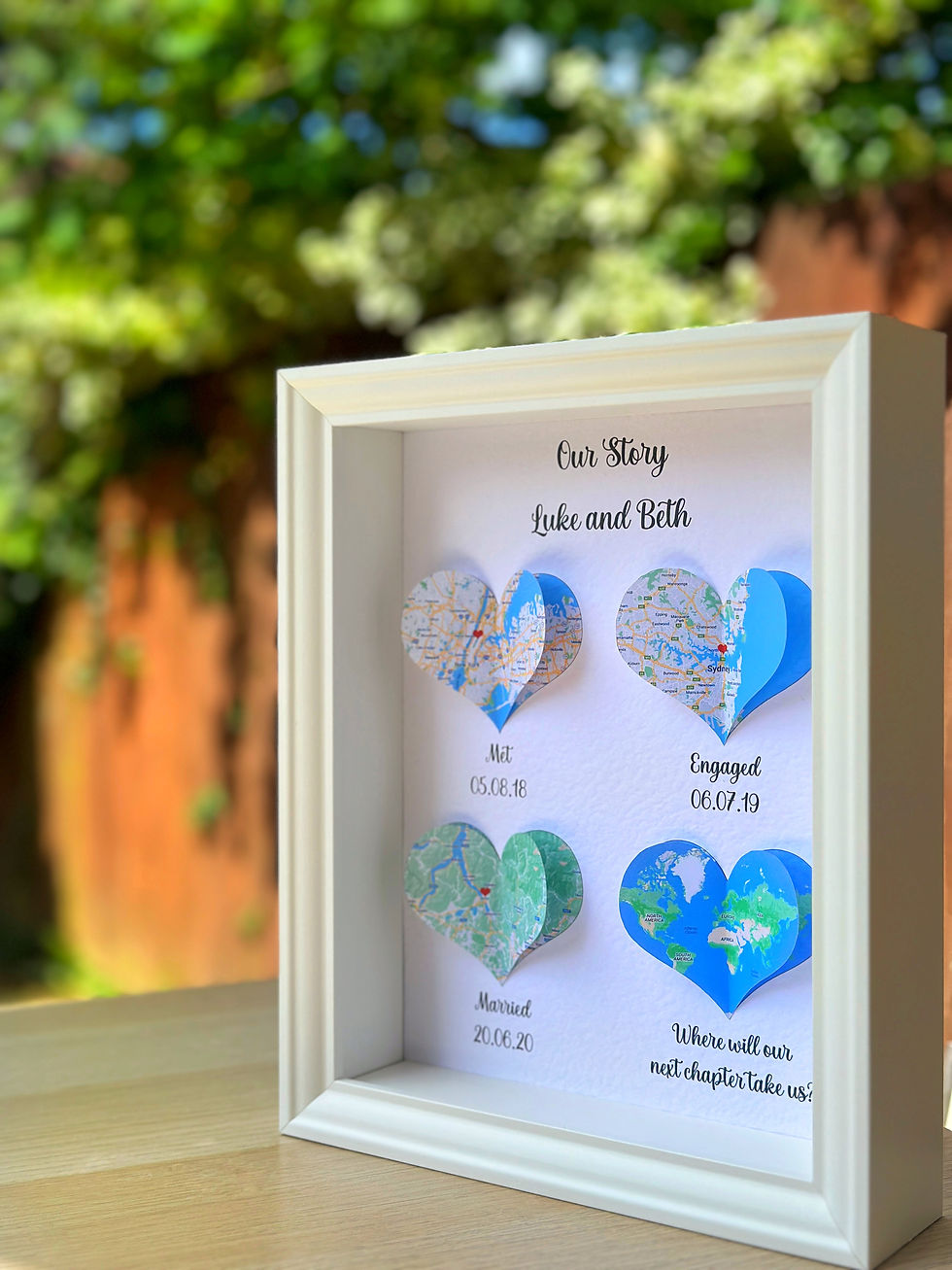 Thumbnail: "Our Love Story" 3D Effect Framed Print