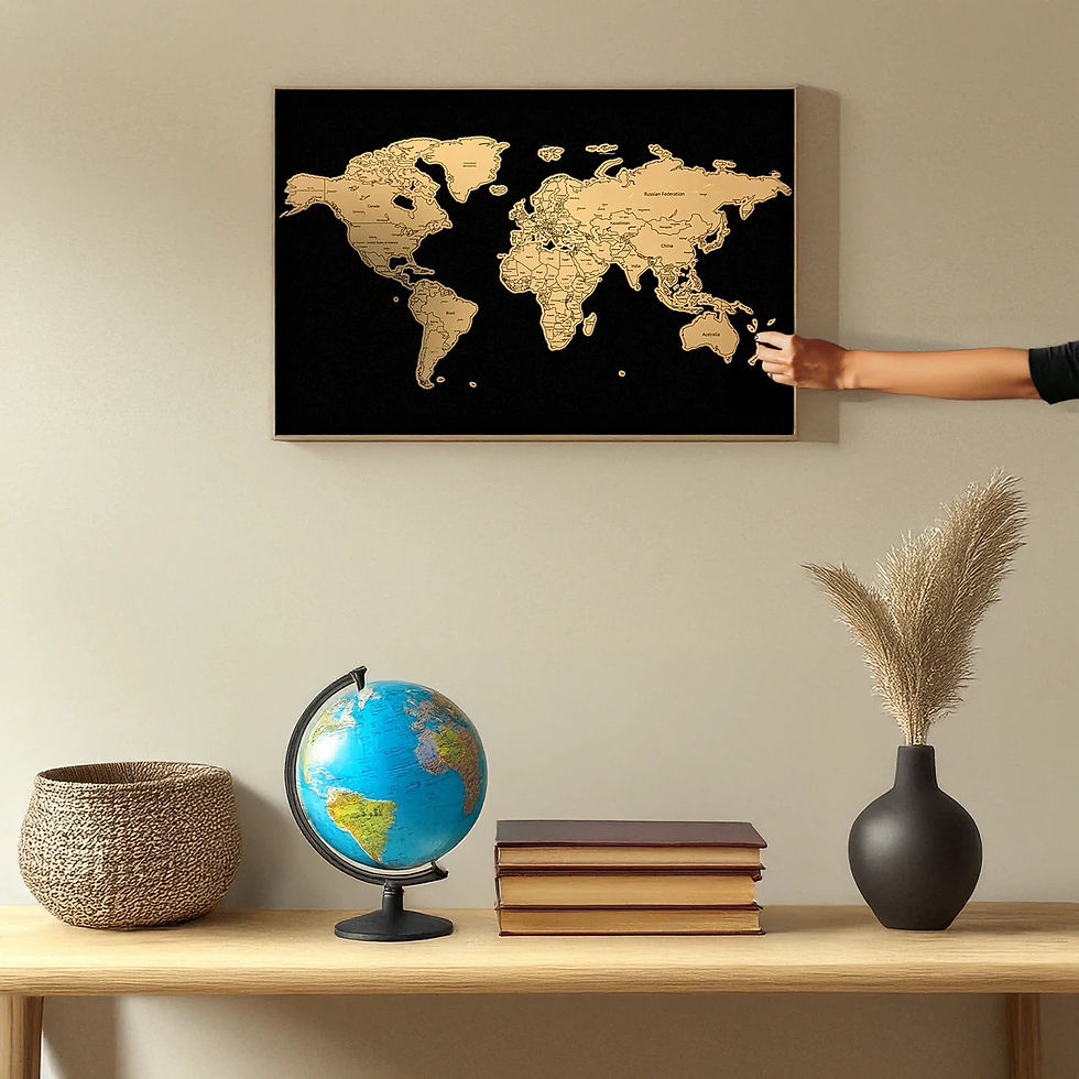 ScratchTravel Map -Black