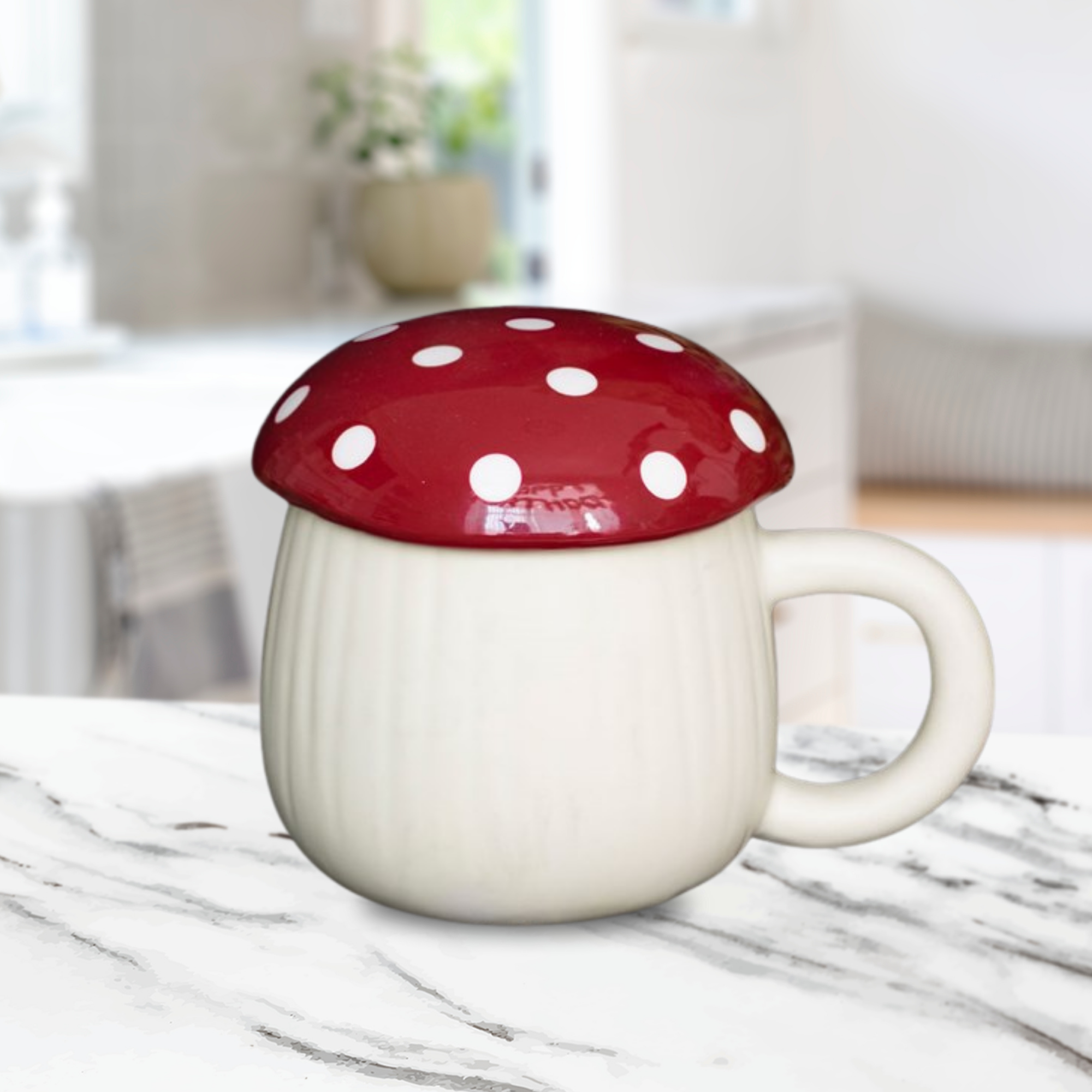 Mushroom Shaped Mug With Lid