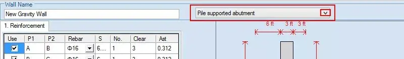 Option to analyze a pile supported abutment
