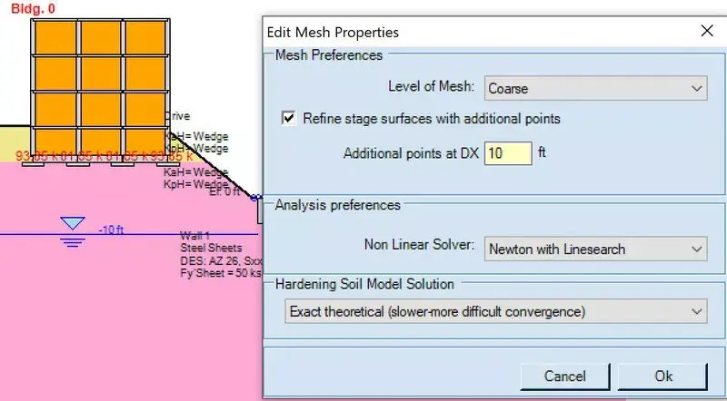 The Mesh Properties dialog – Selected Options