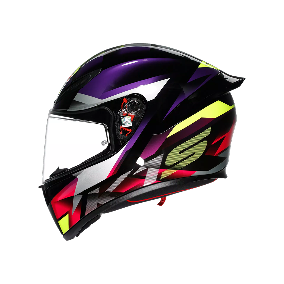 Thumbnail: AGV HELMET - FASTLAP BLACK/PURPLE/PINK (ISI & ECE2206)