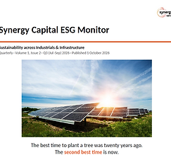 Synergy Capital ESG Monitor
Volume 1 Issue 2
