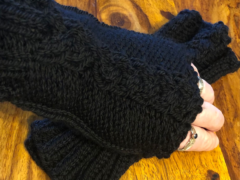 Cable wrist warmers