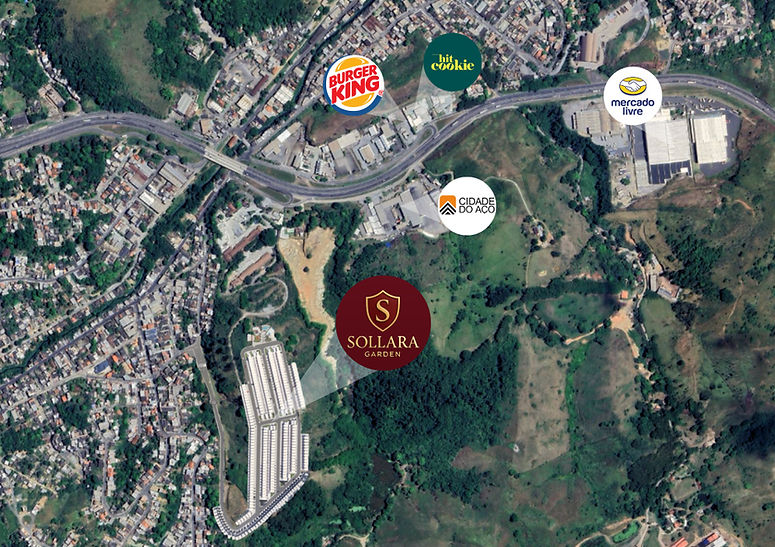 Localização do Sollara Garden