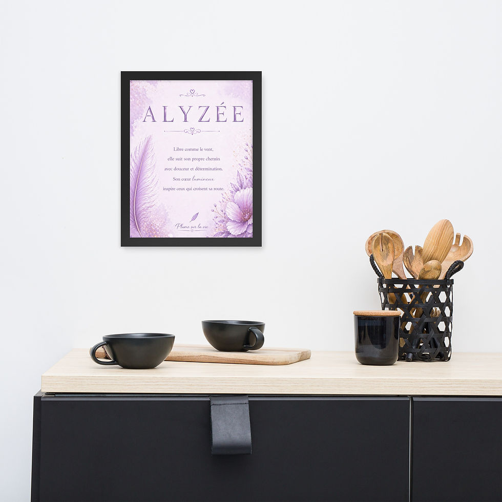 Miniature : Affiche prénom Alyzée - Création poétique, élégante et personalisée