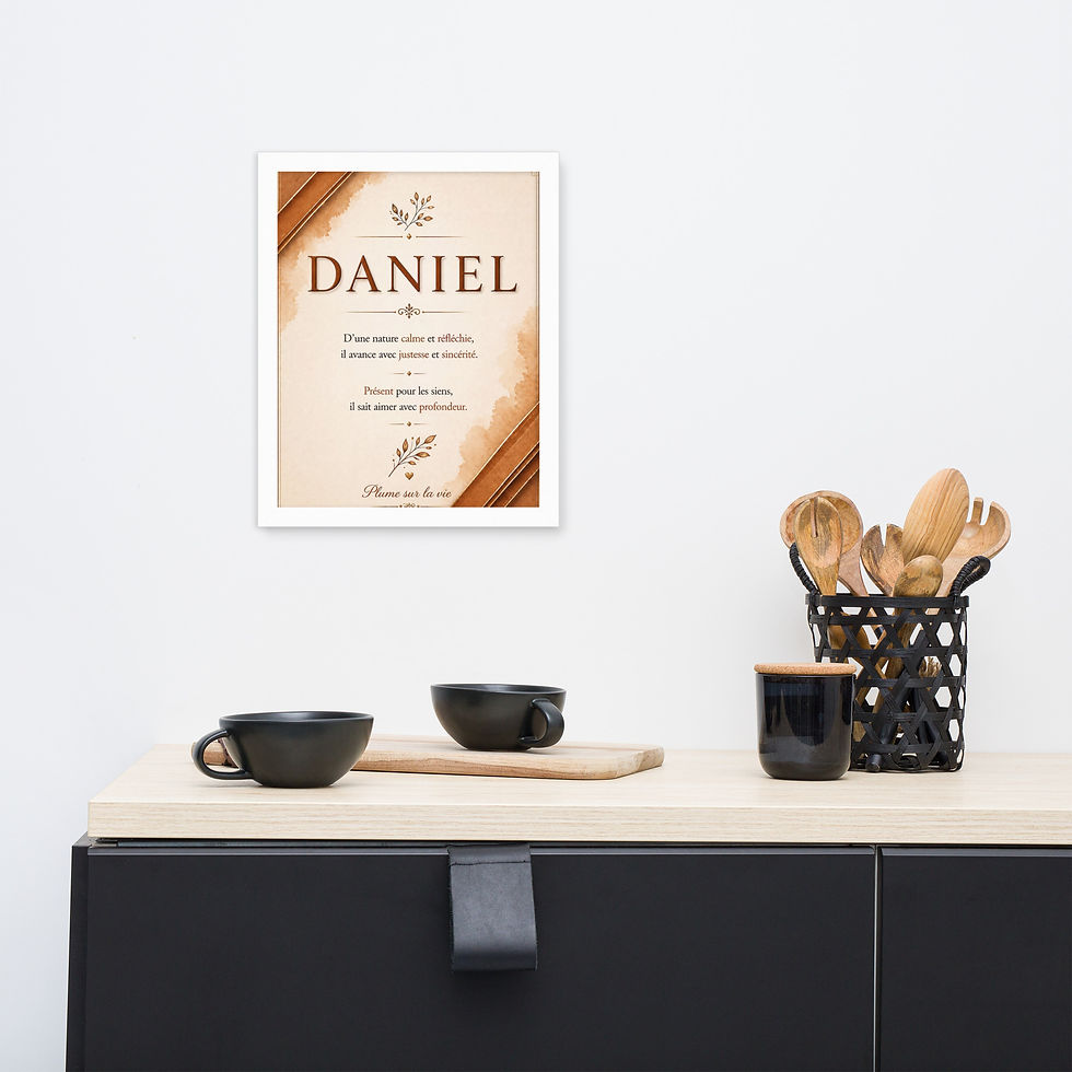 Miniature : Affiche prénom Daniel - Création poétique, élégante et personalisée