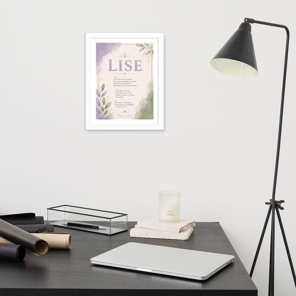 Miniature : Affiche prénom poétique Lise