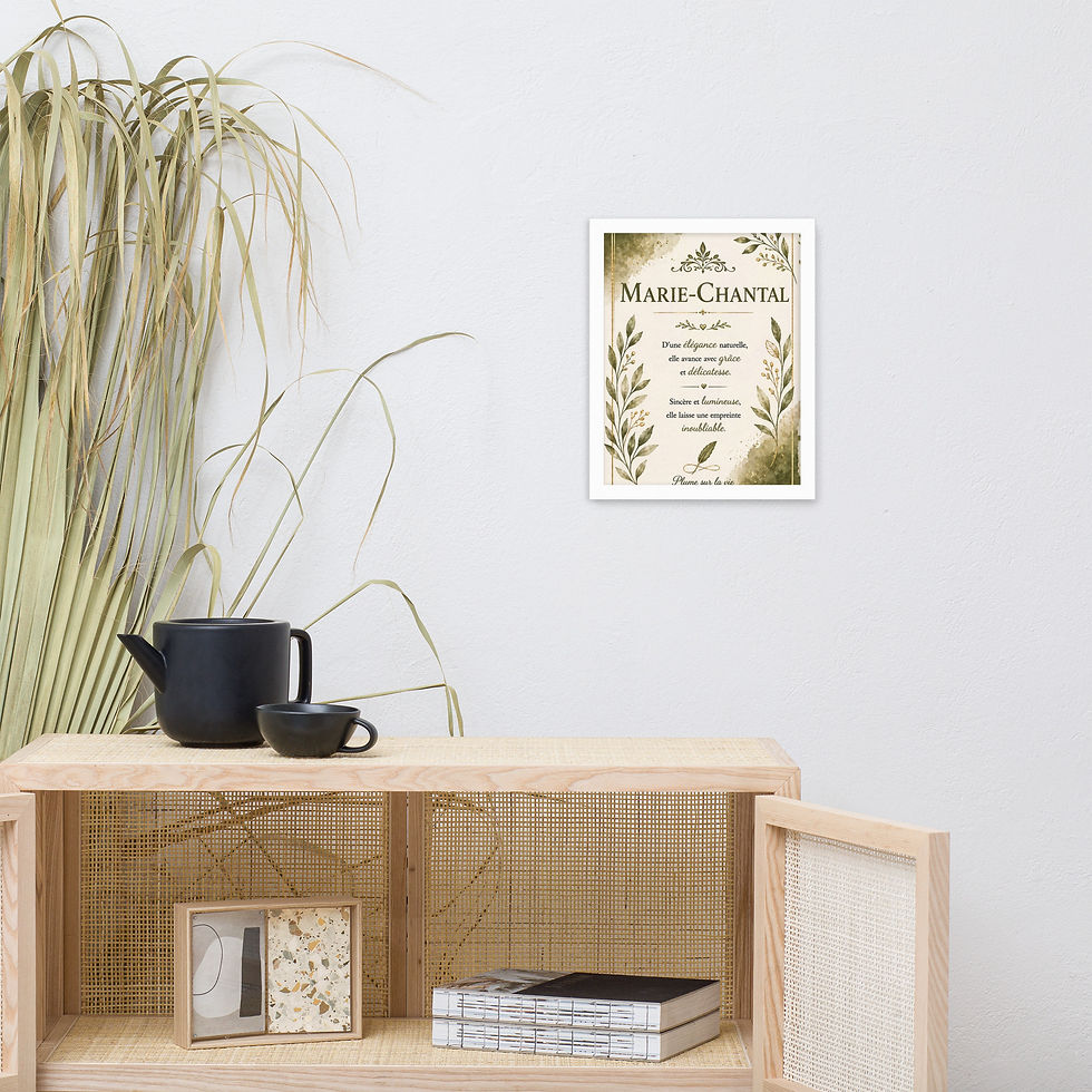 Miniature : Affiche prénom Marie-Chantal _ Création poétique, élégante et personalisée