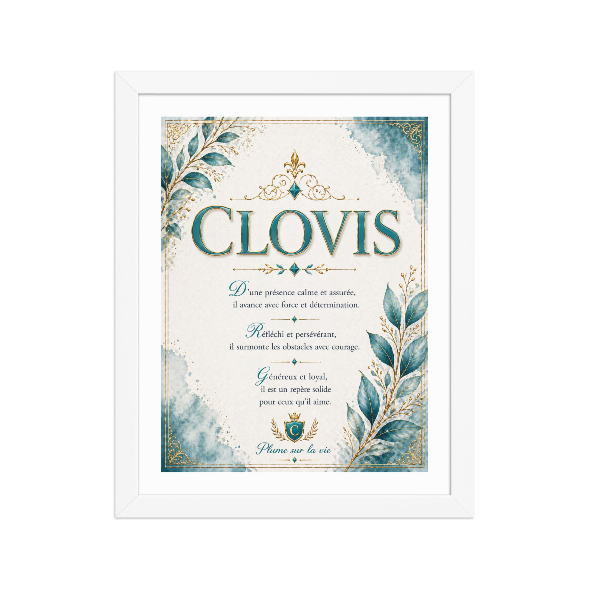 Affiche prénom Clovis