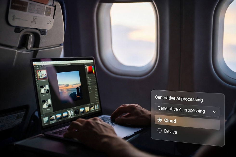 Photoshop Remove Tool offline editing laptop travel airplane 2026