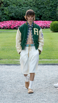 a male model at RHUDE’s Spring/Summer 2025 runway show by Rhuigi Villaseñor