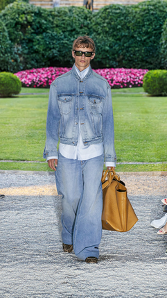 a male model at RHUDE’s Spring/Summer 2025 runway show by Rhuigi Villaseñor