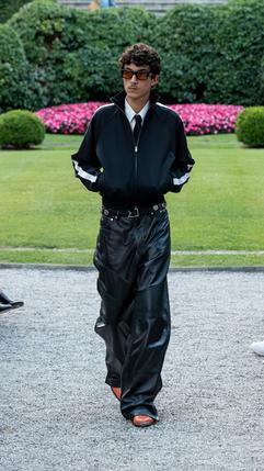 a male model at RHUDE’s Spring/Summer 2025 runway show by Rhuigi Villaseñor
