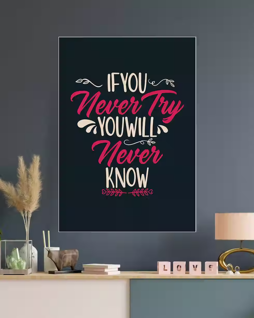 If you never try you'll never know | Motivational Poster