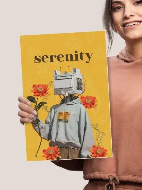 Serenity | Creative art | Positivity wall poster
