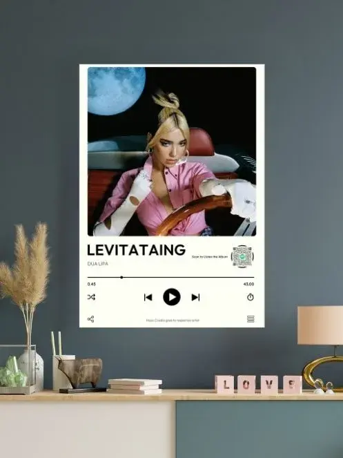 Dua Lipa x Levitating | Spotify Music card | Music artist poster
