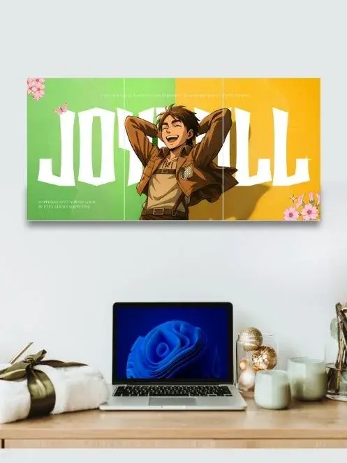 Joyfull | Anime Motivational Poster | 3 Split Poster