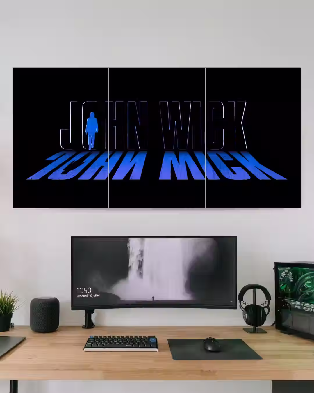 John Wick | Keanu reaves | Hollywood | Movie wall poster | 3 Piece Set