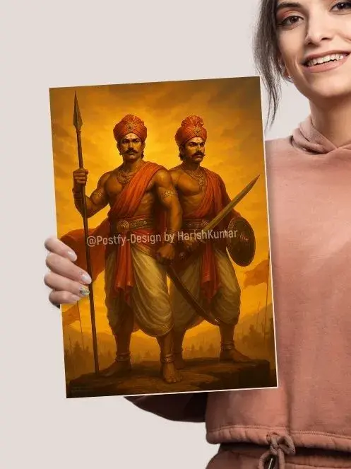 King Marudhu Pandiyars | Thamizh Kings Wall Art | Thamizh History Poster
