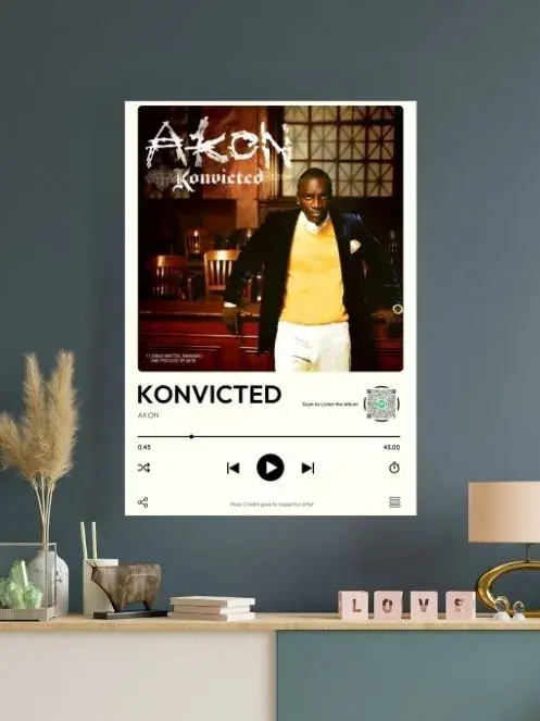 Akon x Konvicted | Spotify Music card | Music artist poster
