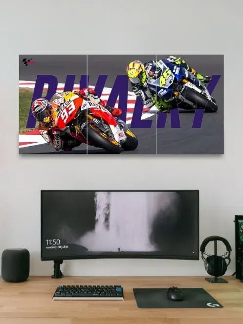 Valentina Rossi x Marc Marquez | Rivalry Moto Gp | 3 Split Poster