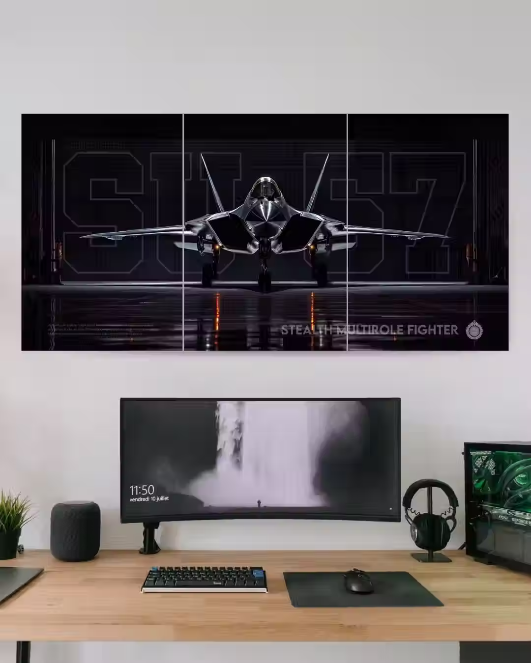 Sukhoi Su-57 | Fighter Jet | Wall Poster | 3 Piece Set