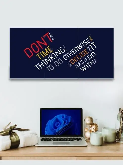 Don't Waste Time | Motivational Poster | 3 Split Poster