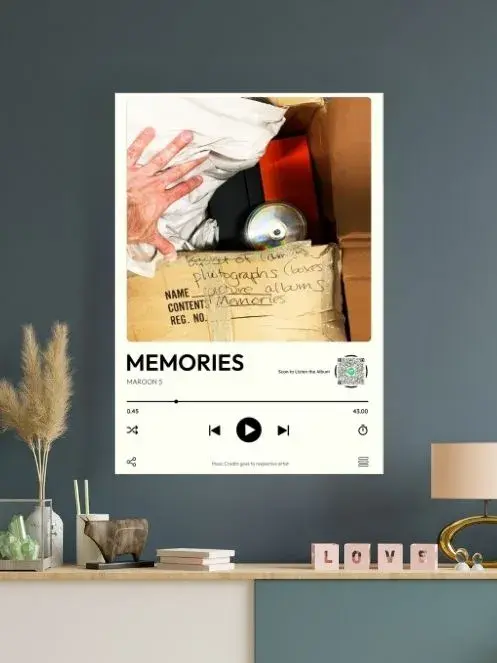 Memories X Maroon 5 | Spotify Music card | Music artist poster