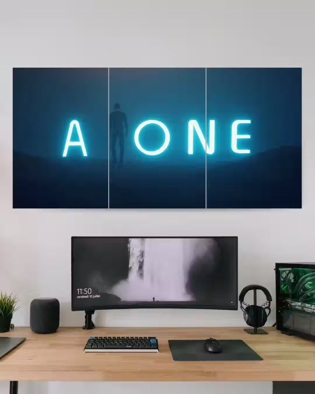 Alone | Aesthetic | Motivation wall poster | 3 Piece Set