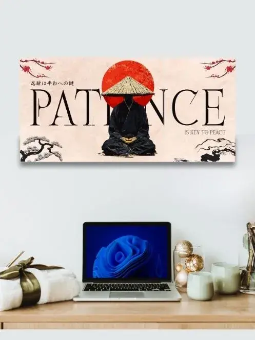 Patience Is key to success | Motivational Poster | 3 Split Poster