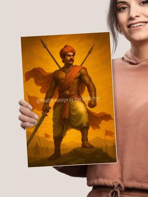 King Puli Thevar | Thamizh Kings Wall Art | Thamizh History Poster
