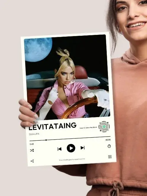Dua Lipa x Levitating | Spotify Music card | Music artist poster