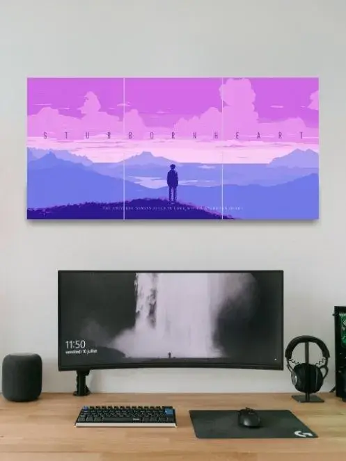 Stubborn Heart | Motivational Poster | 3 Split Poster