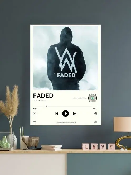 Faded X Alan Walker | Spotify Music card | Music artist poster