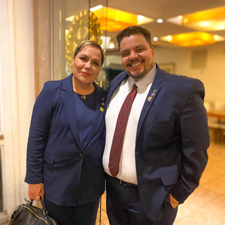 Presidentes Cláudia Reis e André Vasco