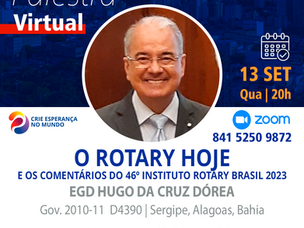EGD HUGO DÓREA: O ROTARY HOJE E OS COMENTÁRIOS SOBRE O 46º INSTITUTO ROTARY BRASIL 2023