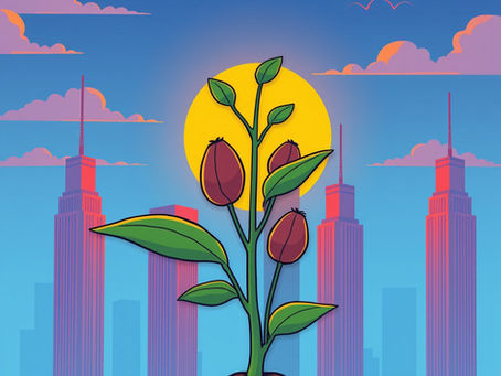 a plant growing in a business jungle