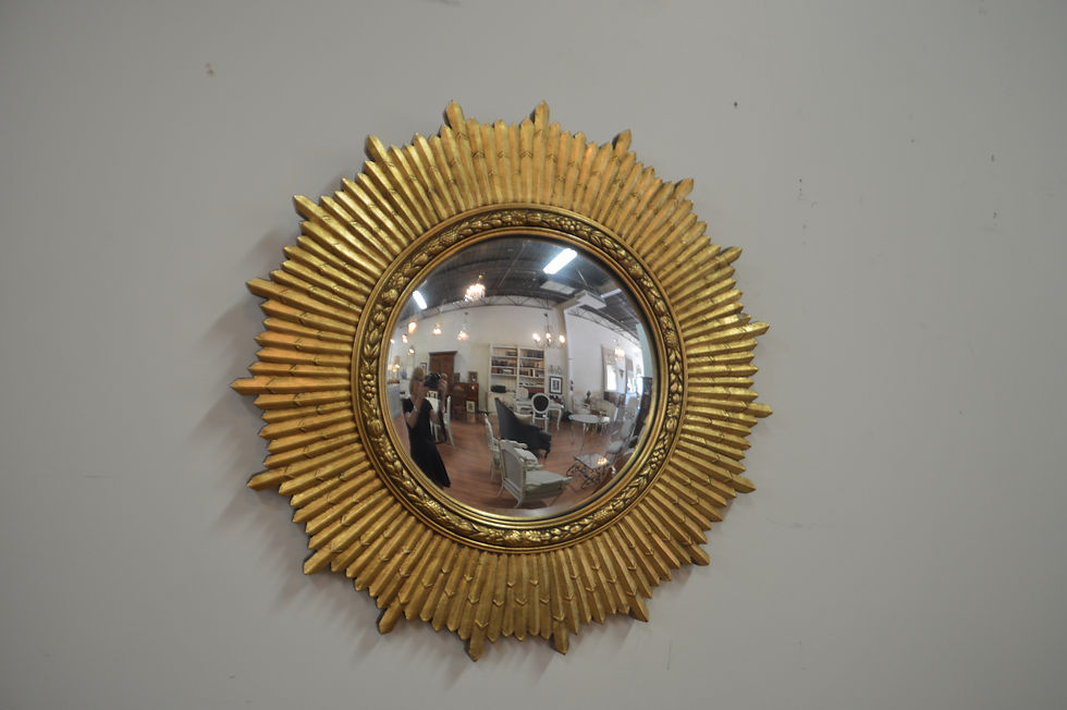 Gilded sunburst mirror
