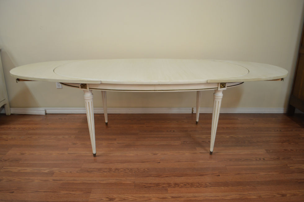 View of table with the extensions.