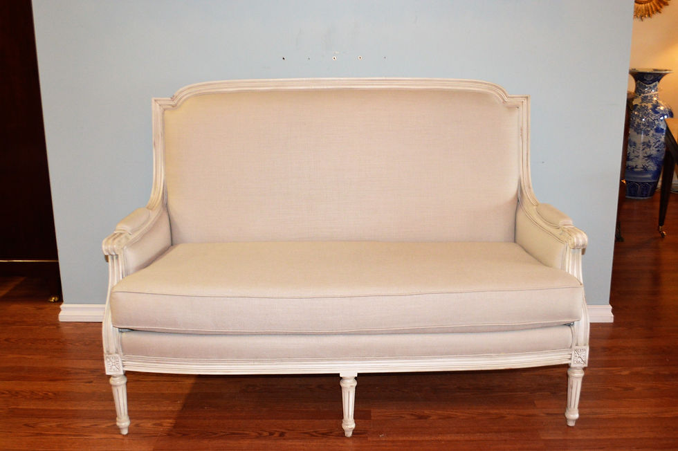 Louis XVI style painted sofa