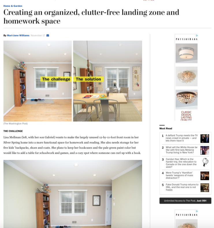 Creating an organized, clutter-free