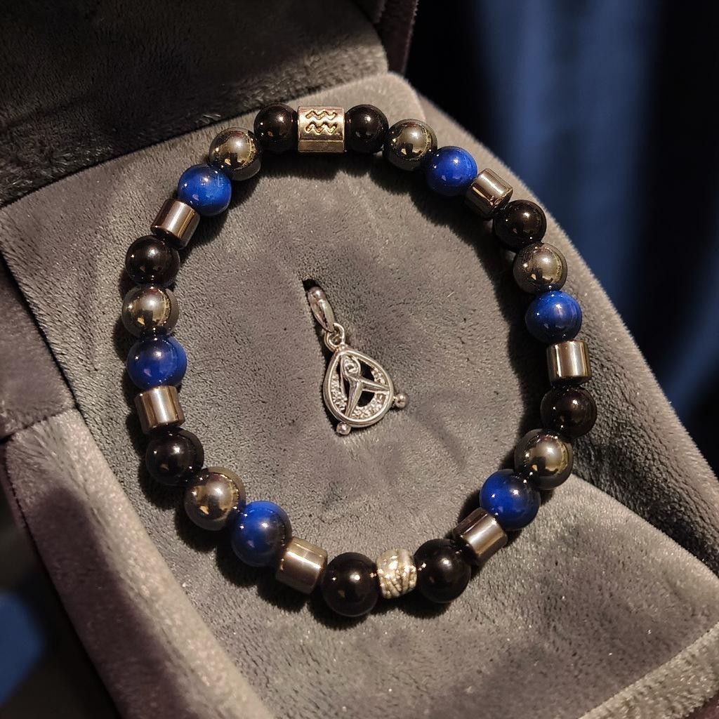 Aquarius Blue Tiger Eye & Hematite
