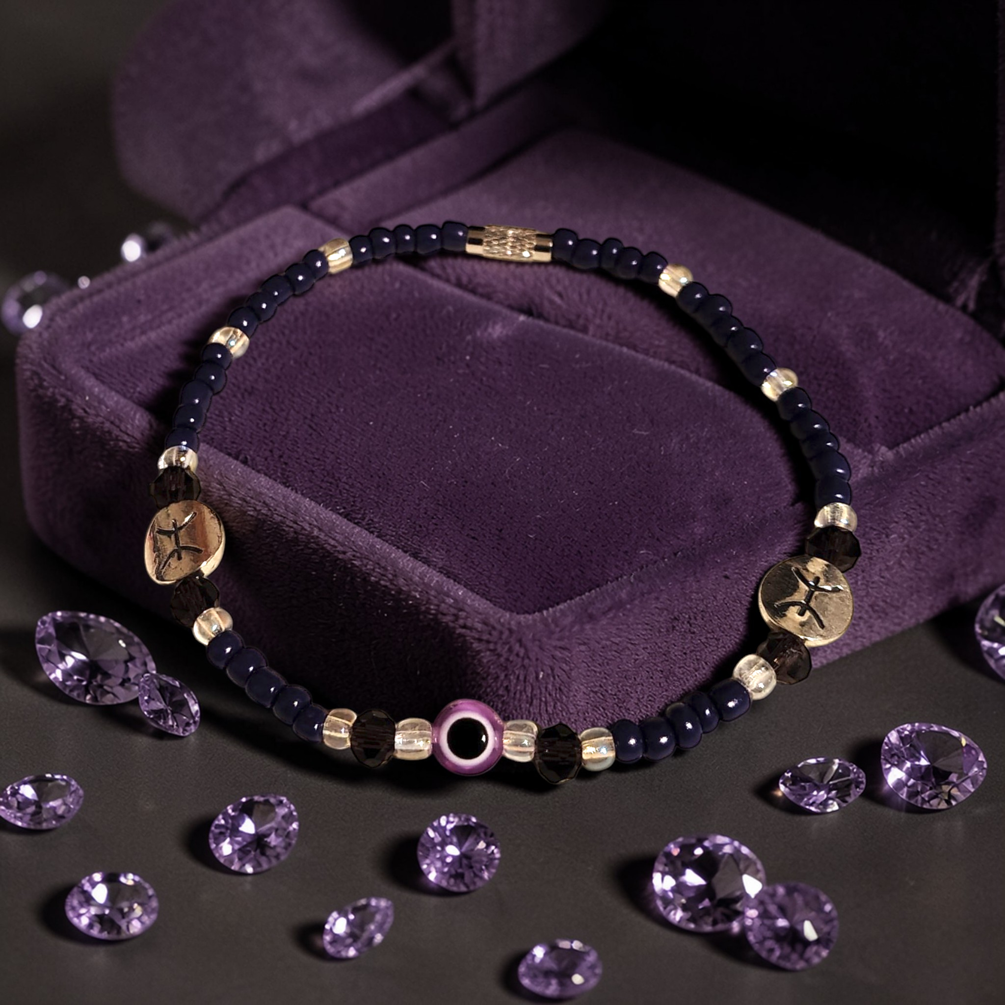 Pisces Plum & Amethyst