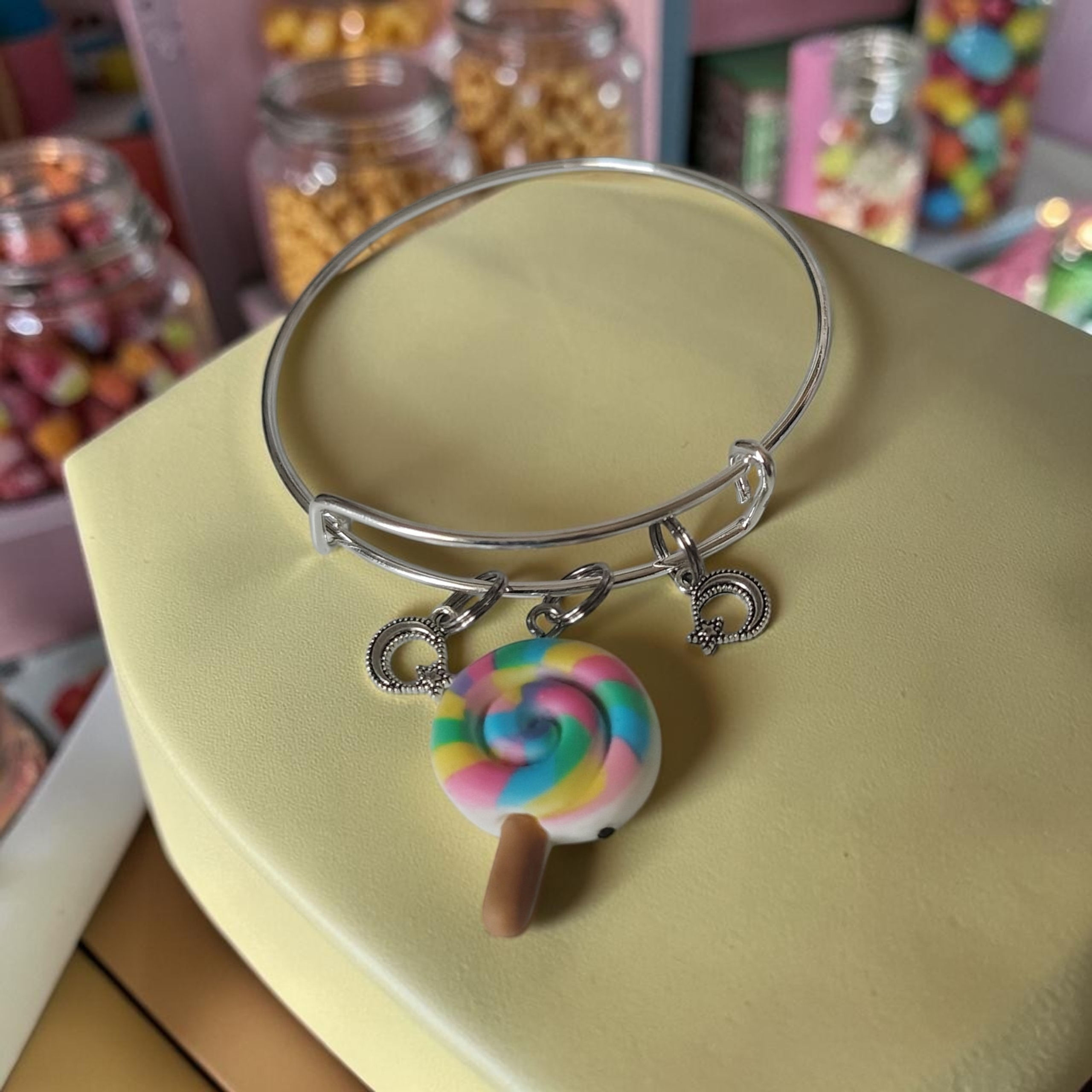Lollipop with Moon & Star Charms