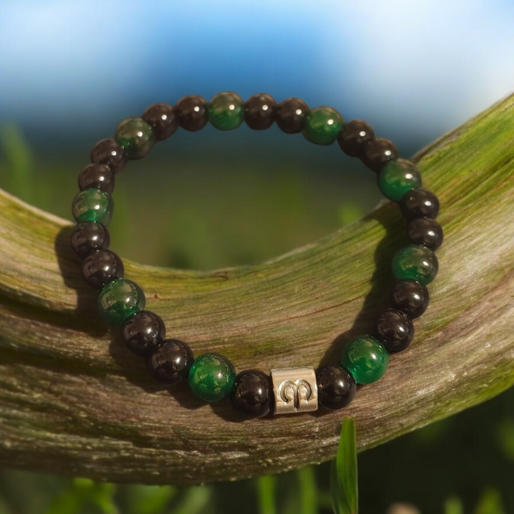 Aries Emerald & Black Onyx