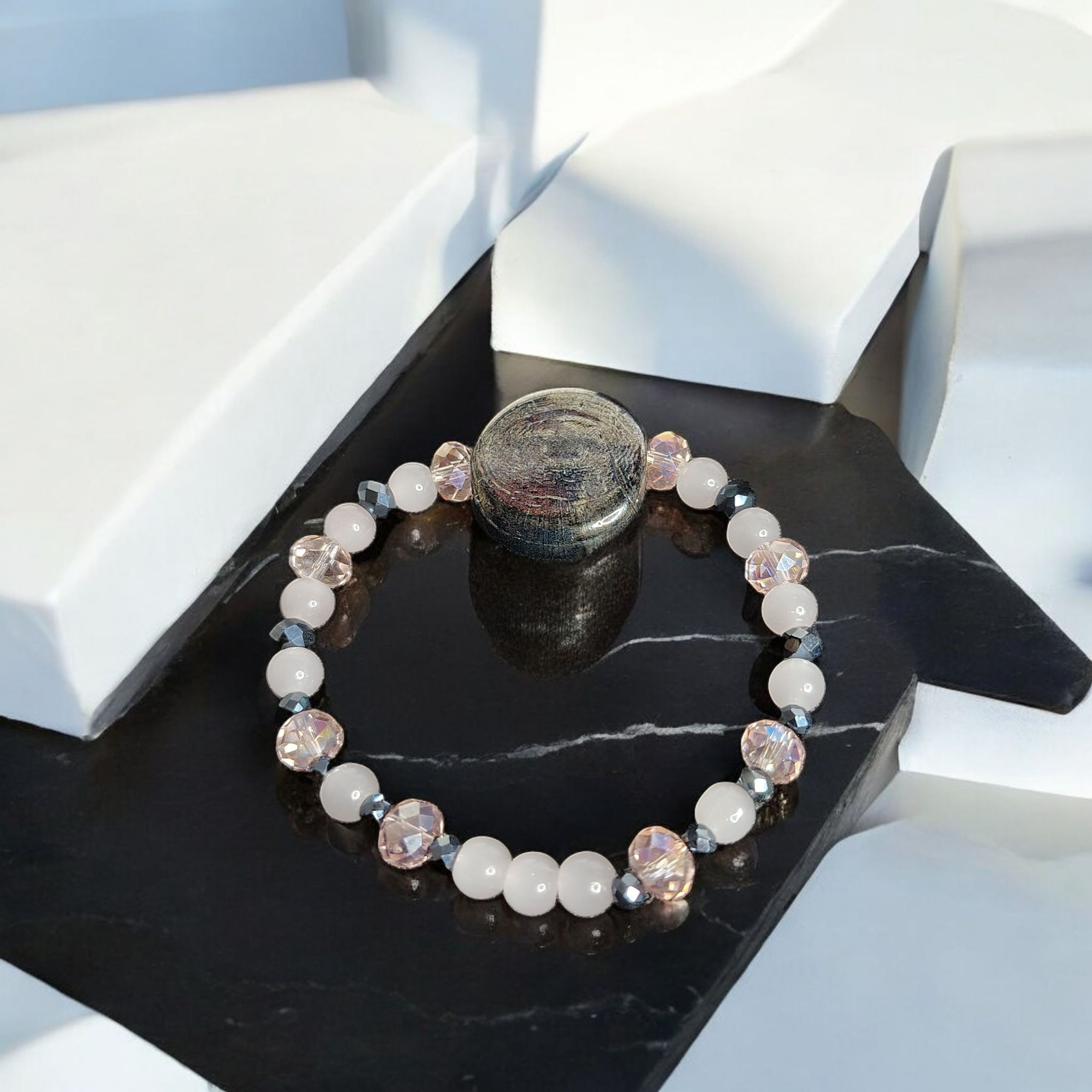 Clear Pink w/ Labradorite