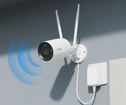 Kraftfuldt 4K-sikkerhedssæt med næste generations Wi-Fi 6 Kraftfuldt 4K-sikkerhedssæt med næste generations Wi-Fi 6